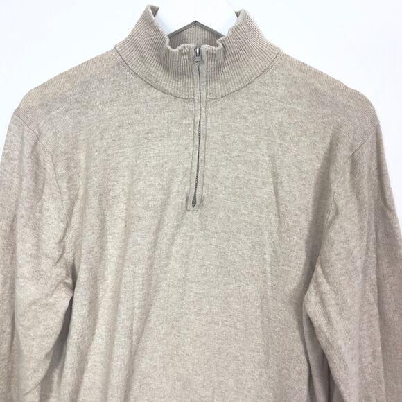 J. Crew Beige Half-Zip Sweater - Picture 3 of 6